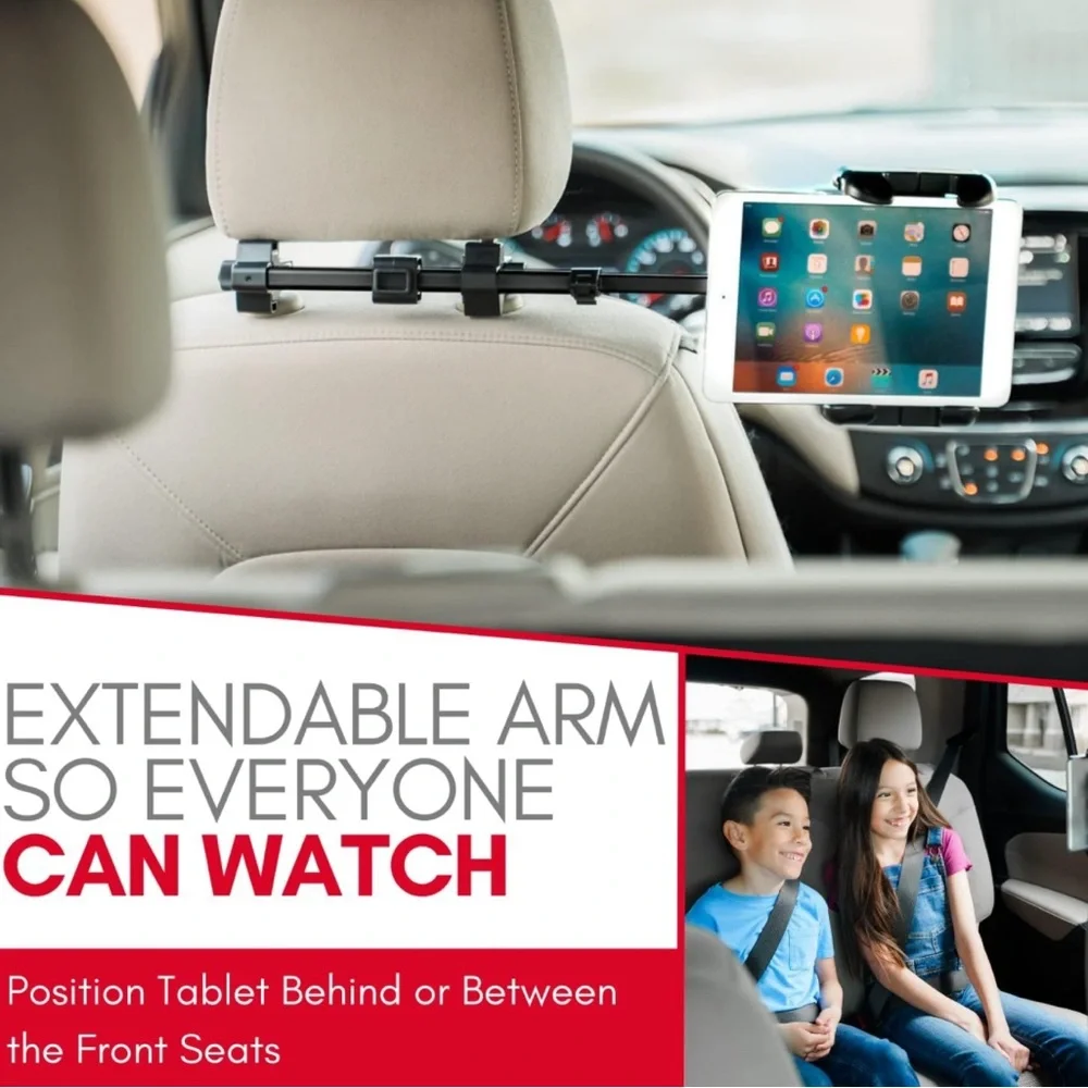 NEW MACALLY Dual Position Car Seat Cell Phone/Tablet Headrest